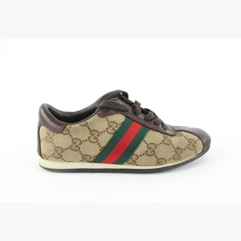 Gucci 1.5 US Kids Size Monogram GG Web Sneaker 322G1G